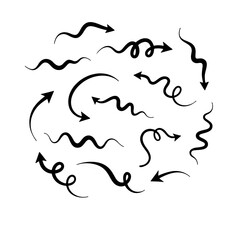 Obraz premium collection of black arrow icons