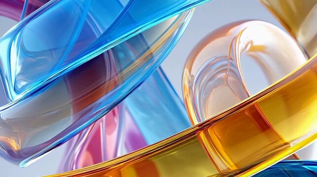 Colorful abstract flowing shapes