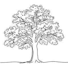 vector tree silhouette