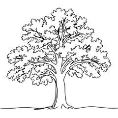 vector tree silhouette