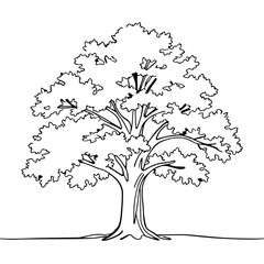 vector tree silhouette