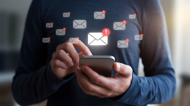 Receiving a high volume of email notifications on a smartphone - Powered by Adobe