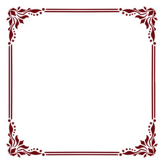 illustration art hand drawn rectangle frame red design