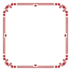 illustration art hand drawn engraving red frame for text design