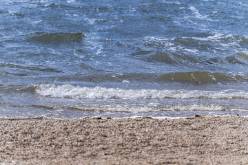 Lake surface in windy weather