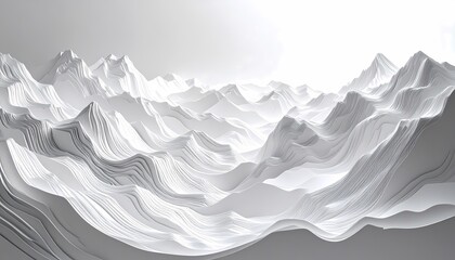 Obraz premium Abstract White Mountains Landscape Background