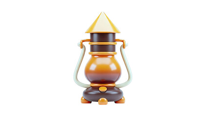 Stylized Orange and Brown Lantern