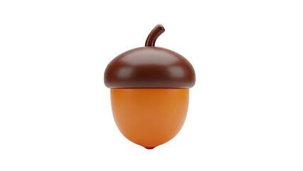 3D Rendered Acorn with Cap