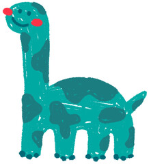 cartoon cute green dinosaur