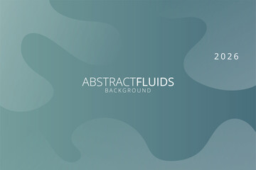 2026, Trendy and modern gradient fluid wave background