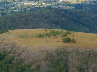 Elevated scenic views of Table Top Mountain and the Bushland Reserve, Toowoomba, Queensland, Australia