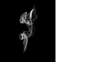 Ethereal smoke swirling in darkness