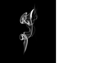 Ethereal smoke swirling in darkness