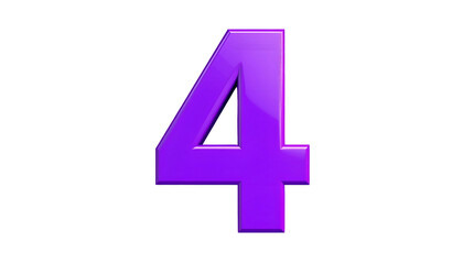 Obraz premium A vibrant, glossy, three-dimensional representation of the number 