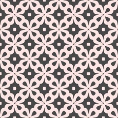 Fototapeta premium Blue vintage seamless floral pattern with decorative flowers for wallpaper and fabric design