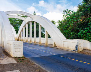 The Historic Haleiwa Rainbow Bridge, Haleiwa, Oahu, Hawaii, USA