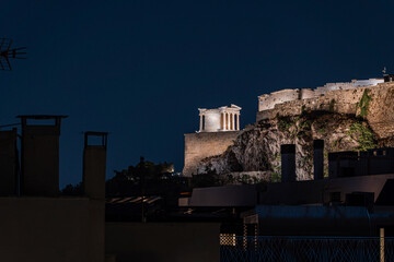Athenian Acropolis in the night
