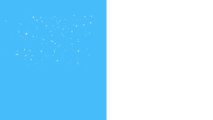 Magical snow falling on a serene blue background with inverted black option for captivating designs, perfect for winter, holidays and special events