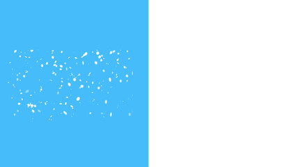 Magical snowfall overlay on light blue and black backgrounds for winter holiday designs and festive...