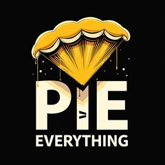 National Pie Day Poster With Modern Typography And Warm Vintage Food Illustration