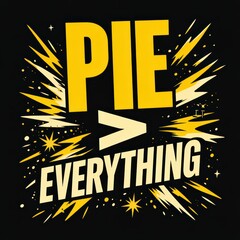 National Pie Day Poster With Modern Typography And Warm Vintage Food Illustration