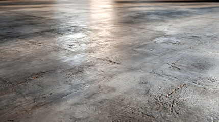 Industrial Concrete Floor with Reflective Light texture