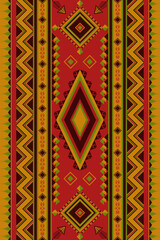 Vertical of Native Southwest Geometric Abstract Ethnic Pattern