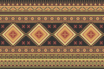 Vintage Geometric Abstract Ethnic Pattern