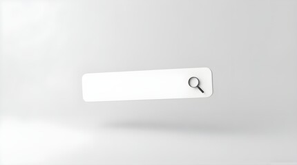 Modern search bar interface with magnifying glass icon on gray background
