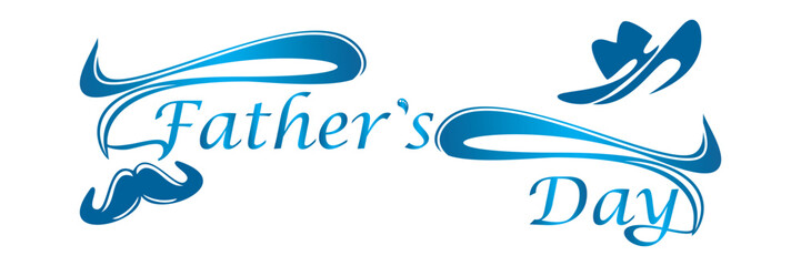 Illustrated text with inscription for Father's Day