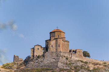 Ancient Djvari monastery on the mountain top