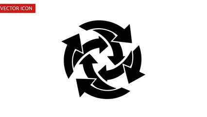 Circular Arrows - A Symbol of Continuous Movement and Recycling.