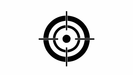 Black and white target icon with crosshairs for precision aiming.