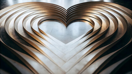 Infinite heart sculpture