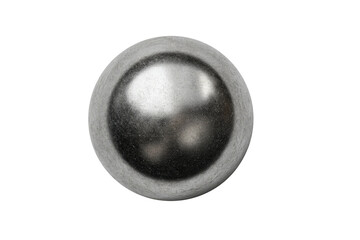Silver metallic ball with hazy texture on black background