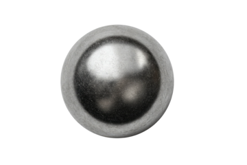 Silver metallic ball with hazy texture on black background