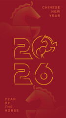 Chinese New Year Horse Poster Design