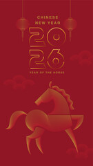 Chinese New Year Horse Poster Design