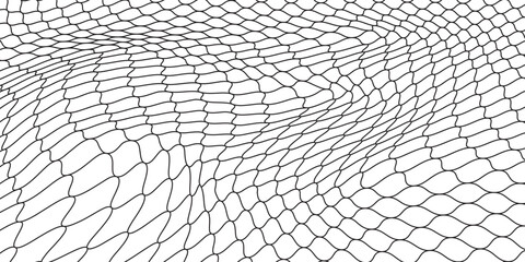 Curved net pattern. Seamless design for sportswear or equipment like soccer goals, volleyball nets, basketball hoops, hockey nets, and athletic gea © kaira