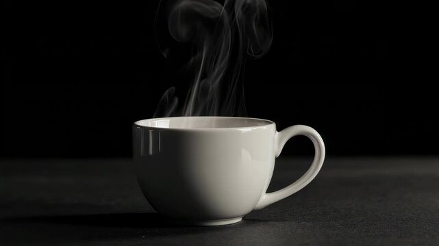 Steaming Cup of Coffee - A Warm and Inviting Still Life.