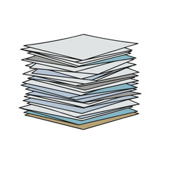 Stack of papers and documents for business and bureaucracy concept