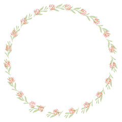 Obraz premium Design foral wreath invitation card illustration 