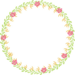 Obraz premium Design foral wreath invitation card illustration 