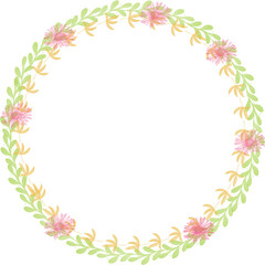 Obraz premium Design foral wreath invitation card illustration 