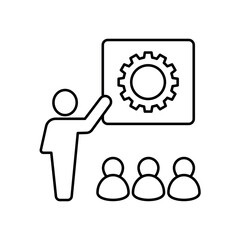 Icon a Business Pitch Presentation, isolated against a clean background.