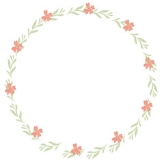 Fototapeta premium Design foral wreath invitation card illustration 