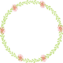 Obraz premium Design foral wreath invitation card illustration 