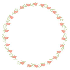 Obraz premium Design foral wreath invitation card illustration 