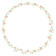 Obraz premium Design foral wreath invitation card illustration 