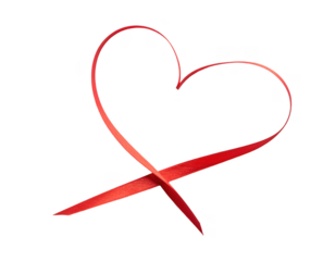 Minimal ribbon heart